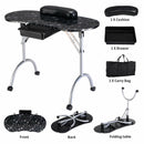 Foldable Manicure Table with Drawer and Wrist Cushion