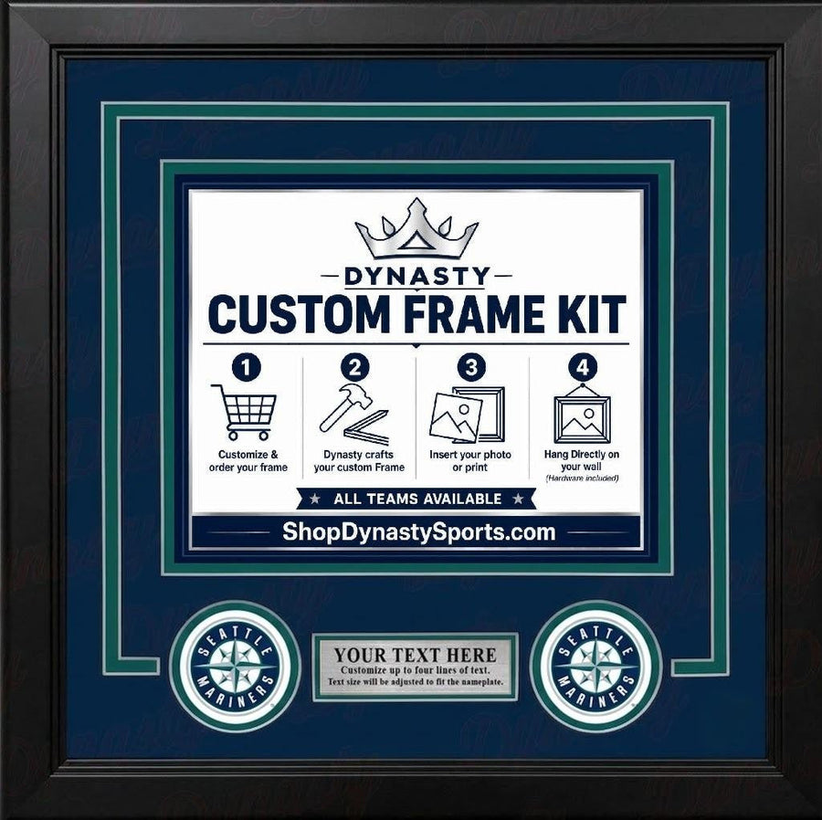 Seattle Mariners Custom MLB Baseball 11x14 Picture Frame Kit (Multiple Colors)