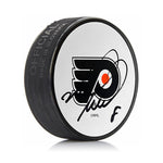 Mark Recchi Philadelphia Flyers Autographed White Hockey Logo Puck