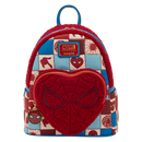 Marvel Spider-Man Sherpa Heart Mini Backpack by Loungefly