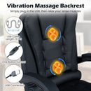 Massage Office Chair with Footrest & Reclining Backrest