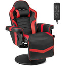 Massage Video Gaming Recliner Chair with Adjustable Height