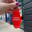 Massive Extrovert Motel Style Keychain In Red