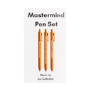 Mastermind Pen Set 🏆 | Gel Click Pen Gift Set | 3 Pens in Caramel