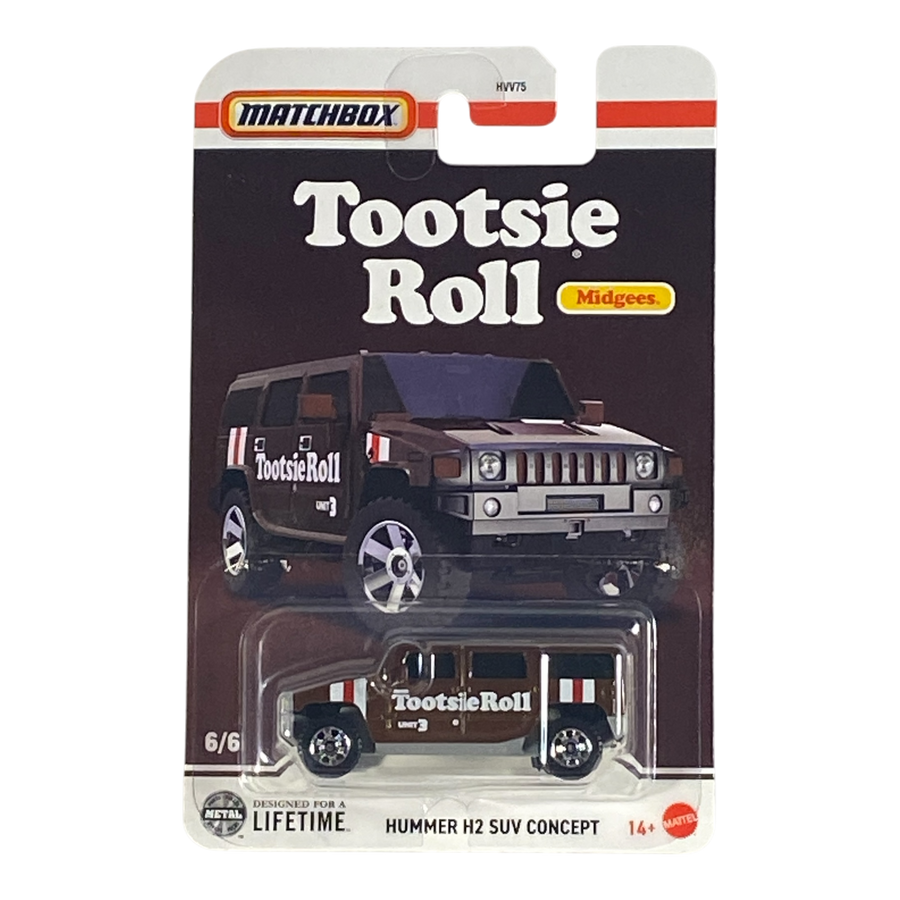 Matchbox Hummer H2 SUV Concept (Tootsie Roll) - Matchbox Candy Series 6/6