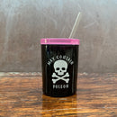 May Contain Poison Glass Double Old Fashioned with Lid and Straw | Halloween Spooky Tumbler