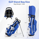 Men's Complete Golf Clubs and Bag Set with Headcovers and Putter-Blue
