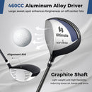 Mens LeftHanded Complete Golf Clubs and Bag Set Portable Lightweight Golf Stand Bag
