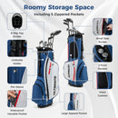 Mens LeftHanded Complete Golf Clubs and Bag Set Portable Lightweight Golf Stand Bag
