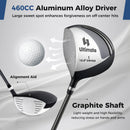 Mens LeftHanded Complete Golf Clubs and Bag Set Portable Lightweight Golf Stand Bag