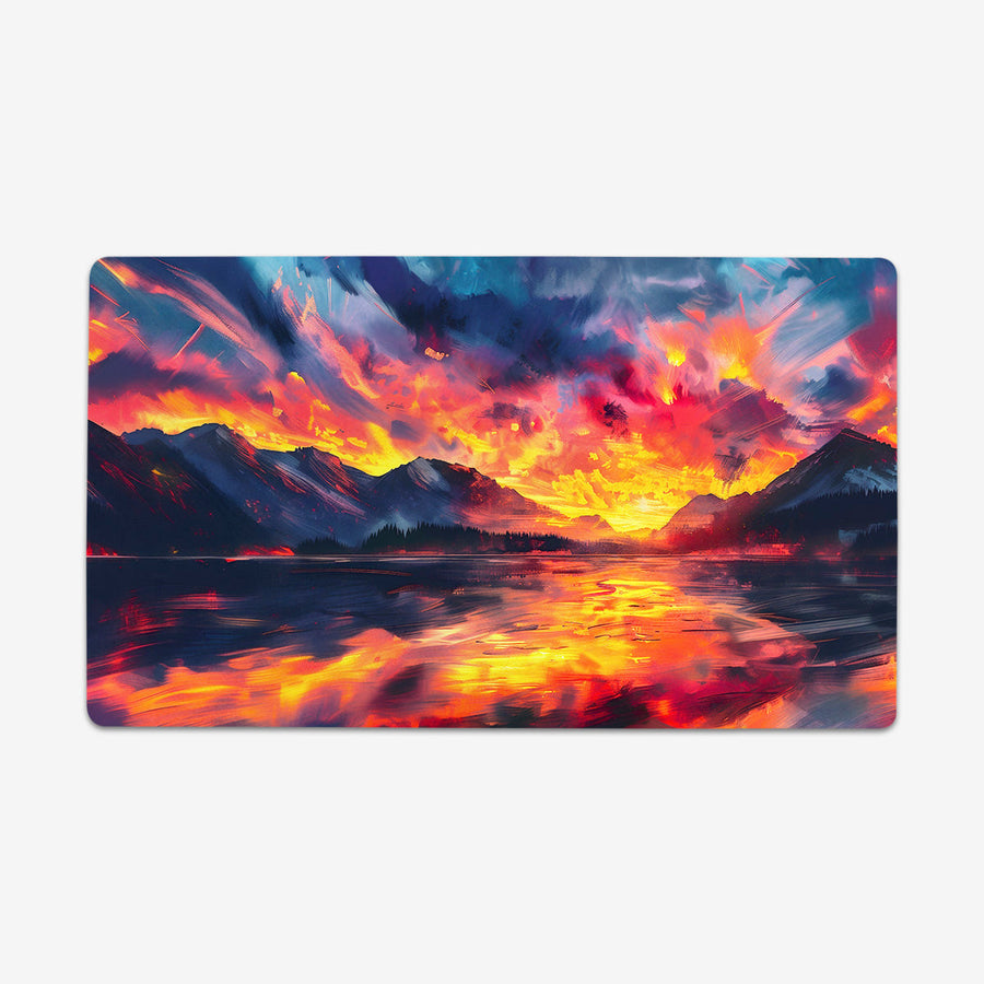 Impressionist Mountain Sunset Playmat