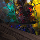 Rainbow Raccoon Stained Glass Playmat