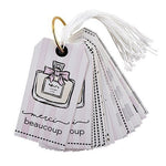 Merci Beaucoup Gift Tag Book | 24 Pretty Cardstock Tags | Clink Clink, Hey Sugar, Bravo, Happy Birthday, Etc.