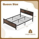 Metal Bed Frame with Headboard and Footboard