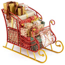 Metal Christmas Santa Sleigh Basket 2-Tier Xmas Santa's Gift Storage Sleigh