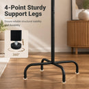 Freestanding Metal Coat Rack with 16 Hooks and 4 Legs