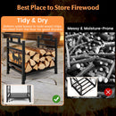 18.5 Inch Metal Firewood Rack with Dual Handles