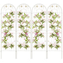 4 Pack 71 x 20 Inches Metal Garden Trellis for Climbing Plants-White