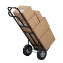 Metal Hand Truck Heavy-Duty 600 LBS Moving Dolly Cart with P-Handle and 10inch Rubber Wheels