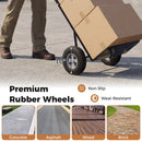Metal Hand Truck Heavy-Duty 600 LBS Moving Dolly Cart with P-Handle and 10inch Rubber Wheels