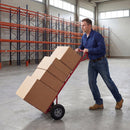 Metal Hand Truck Heavy-Duty 600 LBS Moving Dolly Cart with P-Handle and 10inch Rubber Wheels