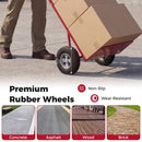 Metal Hand Truck Heavy-Duty 600 LBS Moving Dolly Cart with P-Handle and 10inch Rubber Wheels