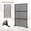 Set of 2 Metal Privacy Screen with Expansion Bolts