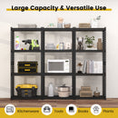 4-Tier Metal Shelving Unit with Anti-slip Foot Pad and Anti-tipping Device