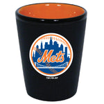 New York Mets Matte Black/Inner Color Shot Glass
