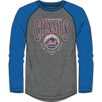 New York Mets 1969 World Series Charge the Mound Stars Raglan 3/4-Sleeve T-Shirt