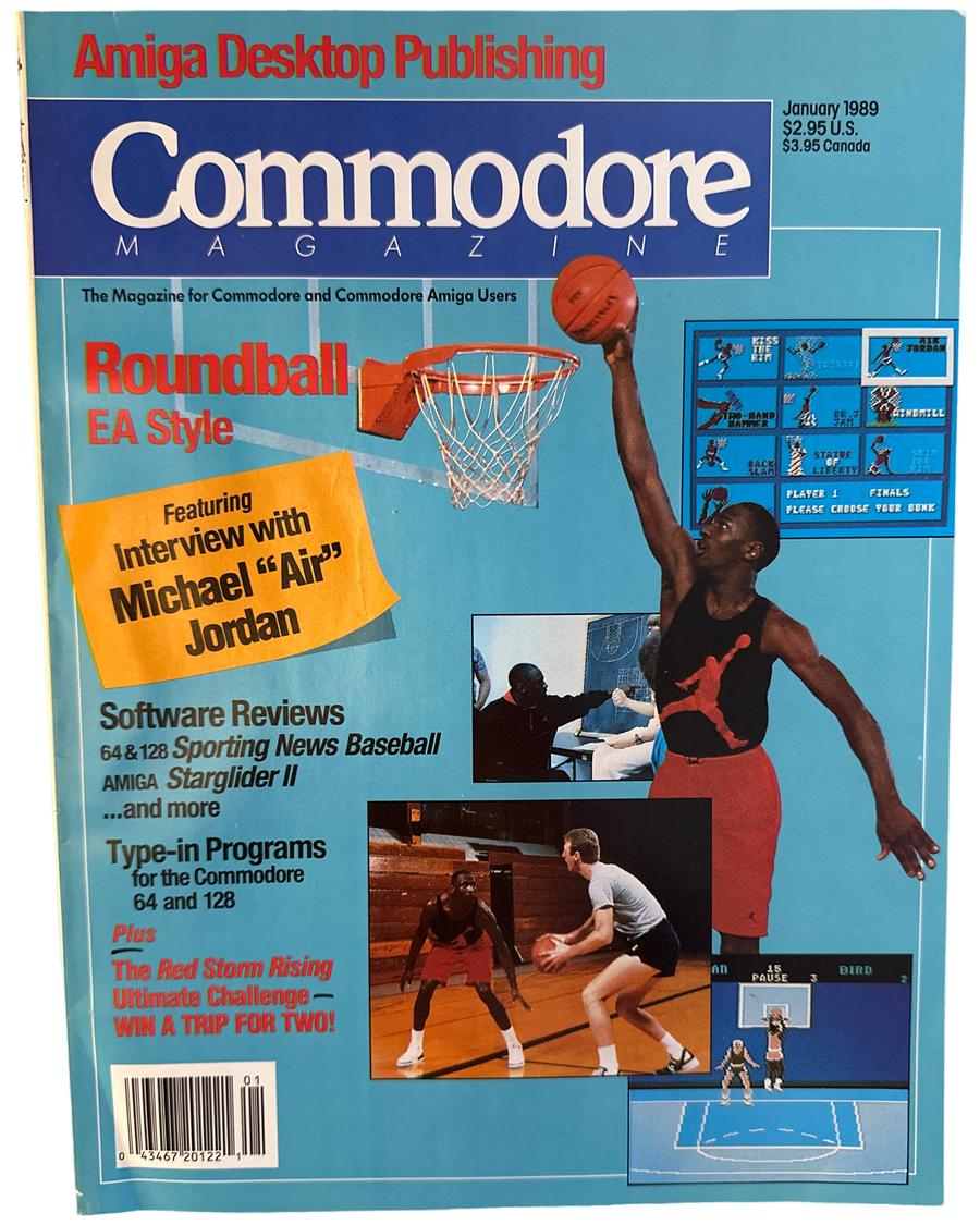 Commodore Magazine January 1989 (Michael Jordan) Back Issue(s) Collectors Issue