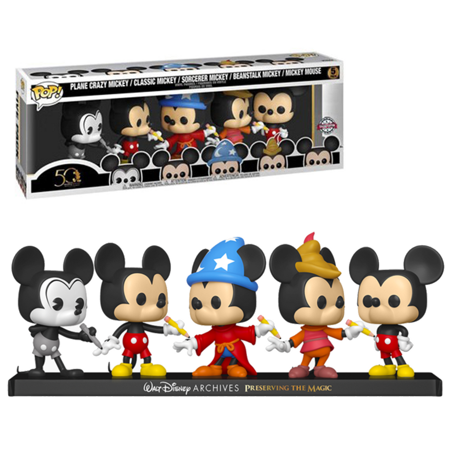 Funko POP! Disney: Archives - Mickey Mouse 5-Pack Special Edition Exclusive [READ DESCRIPTION]