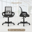 Mid-Back Mesh Office Chair Ergonomic Computer Chair with Lumbar Support-Black