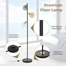 Mid Century Floor Lamp with 3 Glass Globe Lampshades and Weighted Base