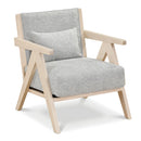 Mid-Century Modern Accent Chair Artificial Leather Sofa Chair with Rubber Wood Frame