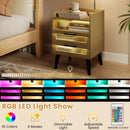 Nightstand with Charging Station and LED Lights