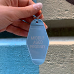 Middle Aged Prodigy Motel Style Keychain in Blue