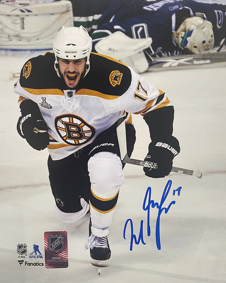 Milan Lucic Stanley Cup Goal Celebration Boston Bruins Autographed 11