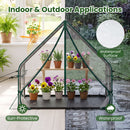 Mini Green House Metal Frame with Waterproof Bottom Mat and Wind Ropes