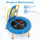 Mini Trampoline for Toddlers with Foam Padded Handle and Safety Padded Cover
