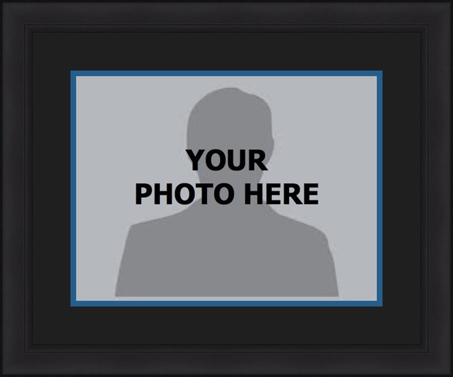 NBA Basketball Photo Picture Frame Kit - Minnesota Timberwolves (Black Matting, Blue Trim)