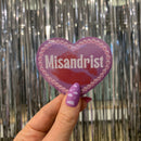 Misandrist Glossy Die Cut Vinyl Sticker 2.95in x 2.51in