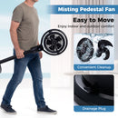 Misting Pedestal Fan Air Circulator with 90° Auto Oscillation Floor Standing Fan with 8 Speeds