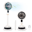 Misting Pedestal Fan Air Circulator with 90° Auto Oscillation Floor Standing Fan with 8 Speeds