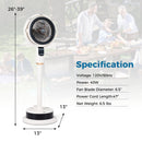 Misting Pedestal Fan Air Circulator with 90° Auto Oscillation Floor Standing Fan with 8 Speeds