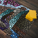 Mermaid Stained Glass with Blossom Trees and Waterfalls Playmat