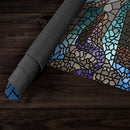 Mermaid Stained Glass with Blossom Trees and Waterfalls Playmat