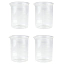 Mixology Beaker Drinking Glasses | Set of 4 | Laboratory Beaker Style Liquor Tumblers