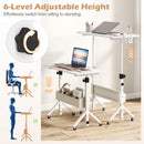 Mobile Standing Desk with Adjustable Height and Wheels