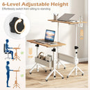 Mobile Standing Desk with Adjustable Height and Wheels